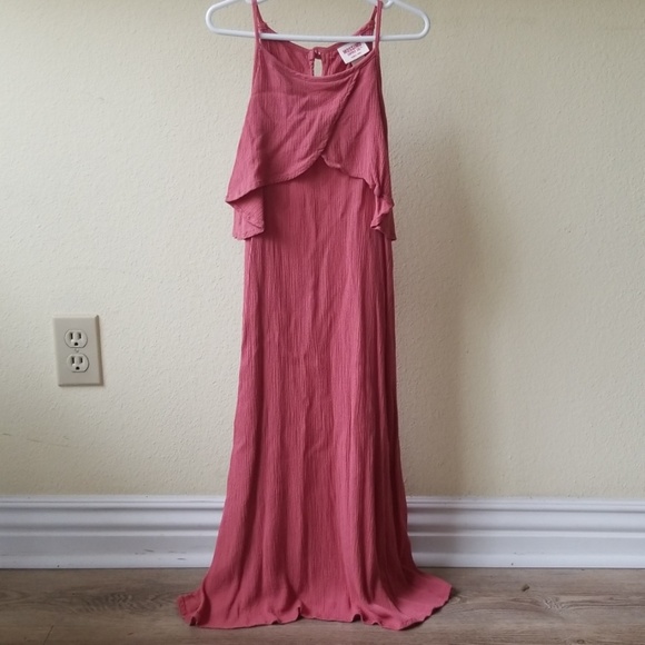 dark blush pink dress